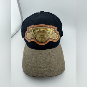 Budweiser Black and Tan Logo Cap‎ Vintage